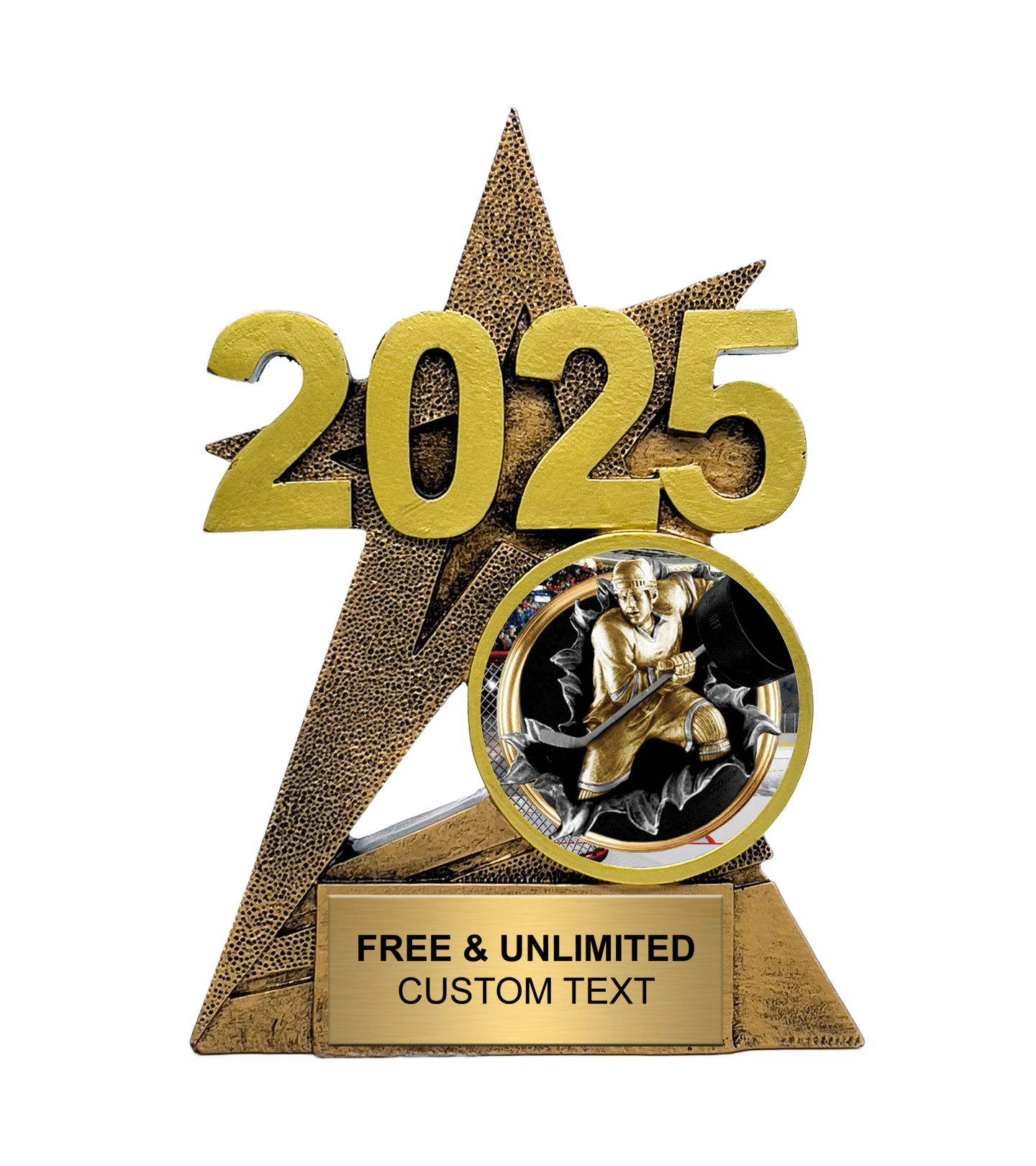 2025 Gold SuperStar Hockey Insert Trophy