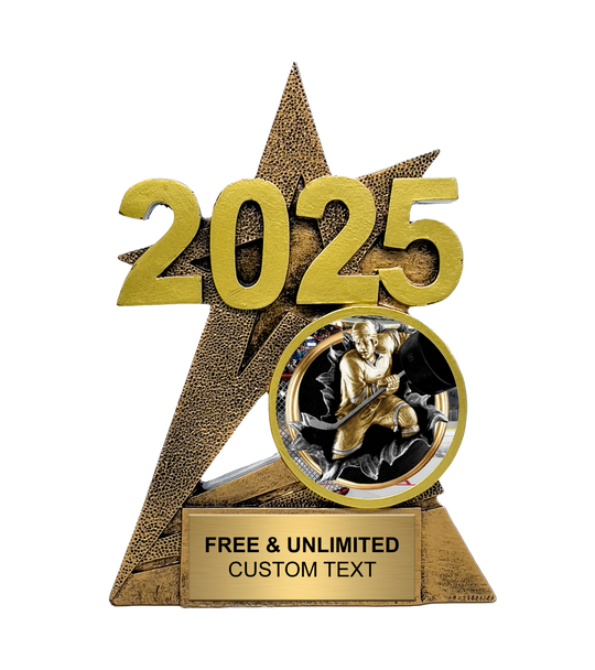 2025 Gold SuperStar Hockey Insert Trophy