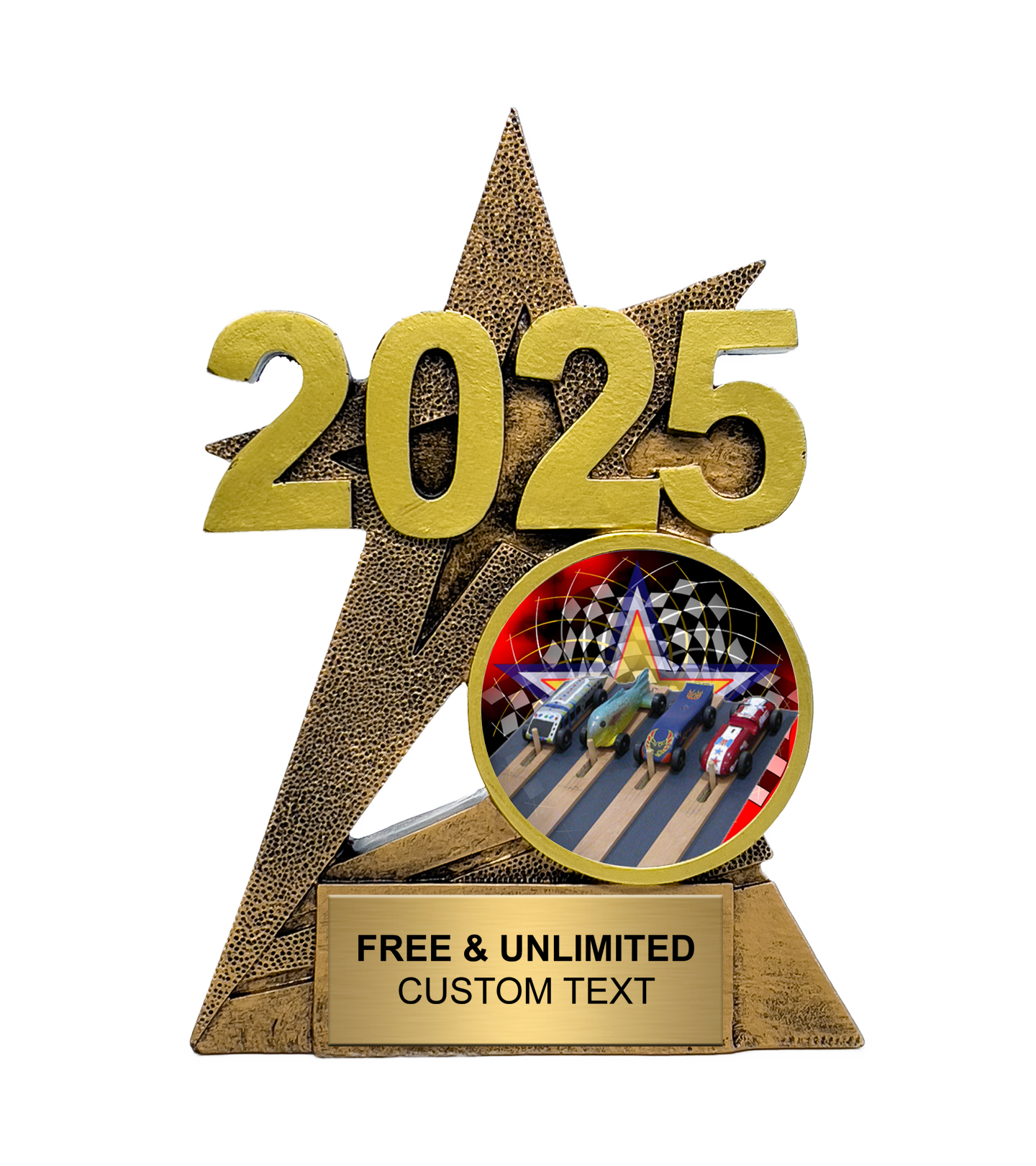 2025 Gold SuperStar Derby Insert Trophy