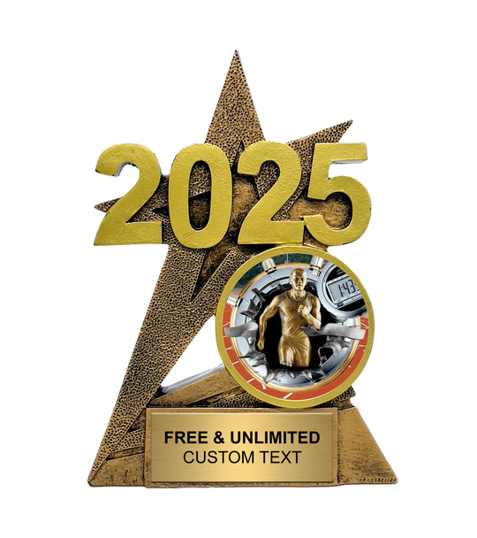 2025 Gold SuperStar Track Insert Trophy