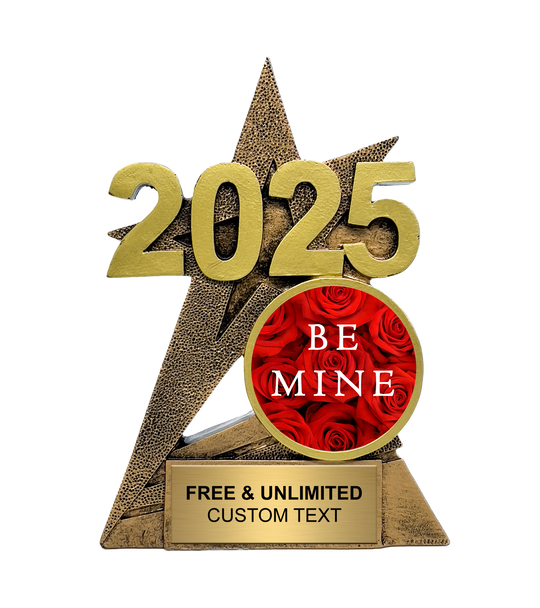 2025 Gold SuperStar Valentines Insert Trophy