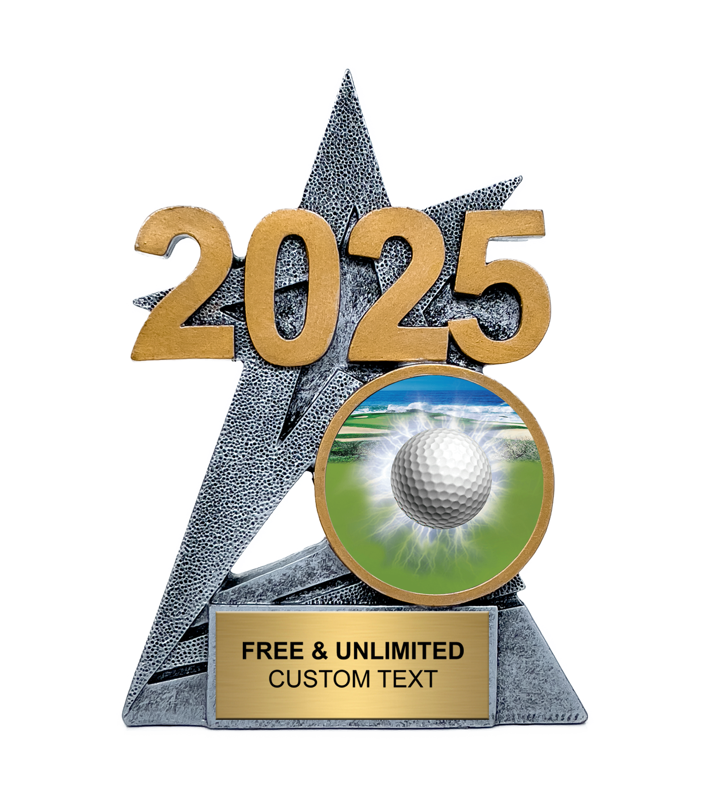 2025 Silver SuperStar Golf Insert Trophy