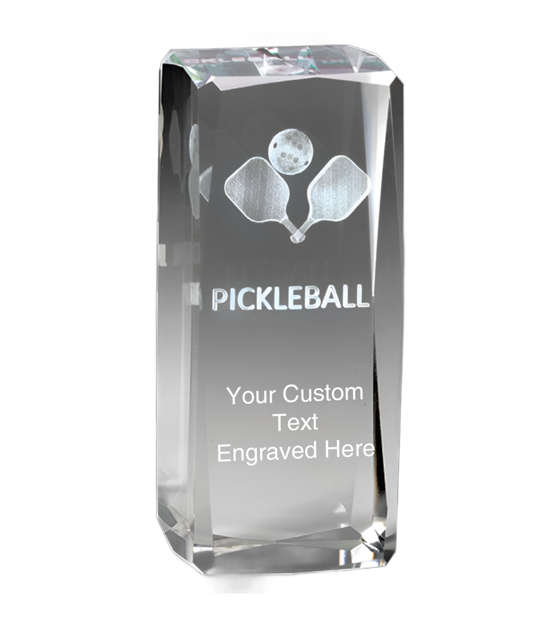 Custom 3D Pickleball Crystal Award