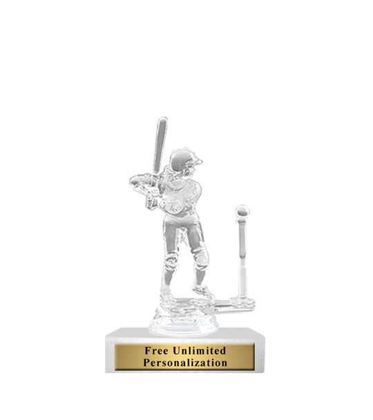 Clear Female T-Ball Trophy
