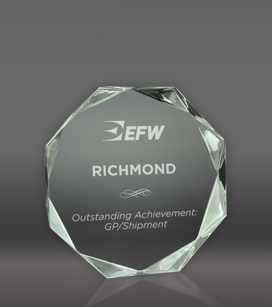 Jade Octagon Acrylic Award