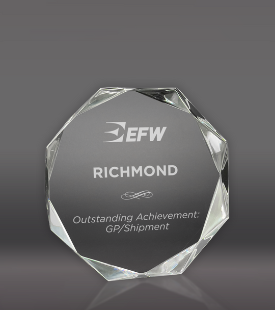 Clear Octagon Acrylic Award