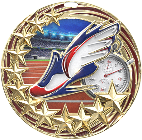 Star Swirl Track Medal