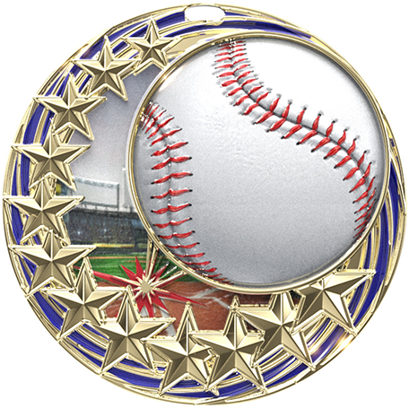 Star Swirl Baseball Medal
