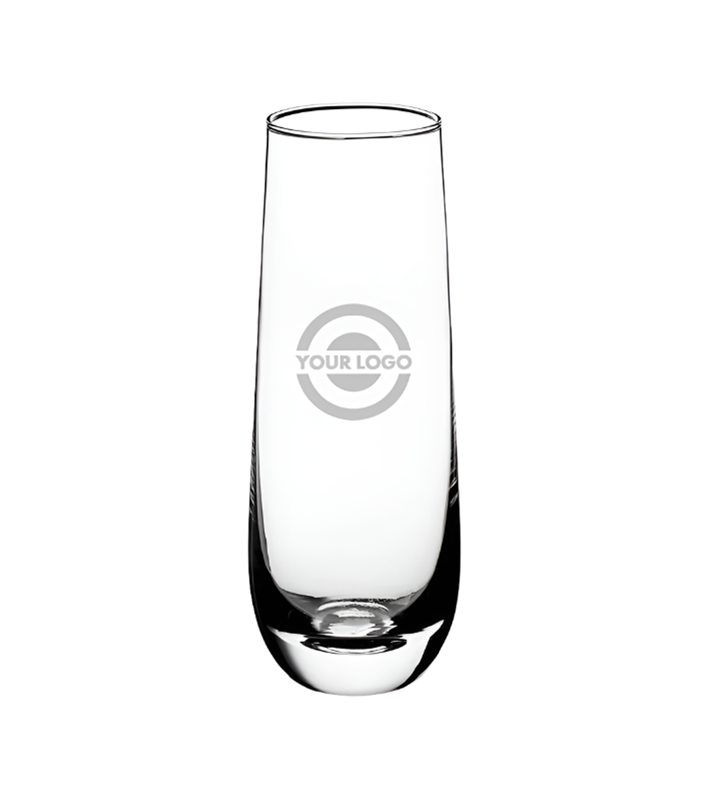 Custom Engraved 10 oz. Custom Stemless Flute Glass With Logo