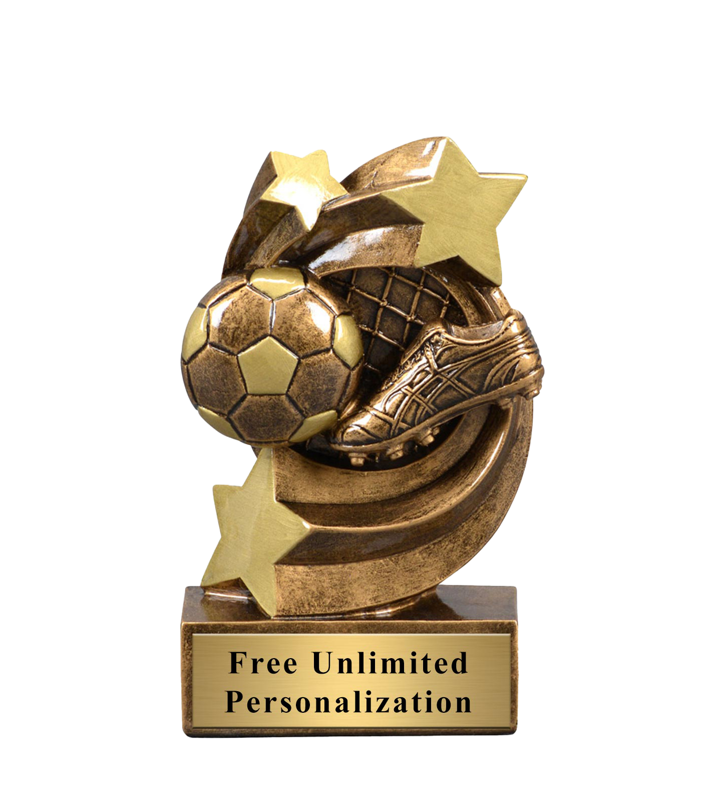 Star Swirl Soccer Trophy