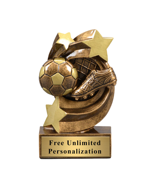 Star Swirl Soccer Trophy