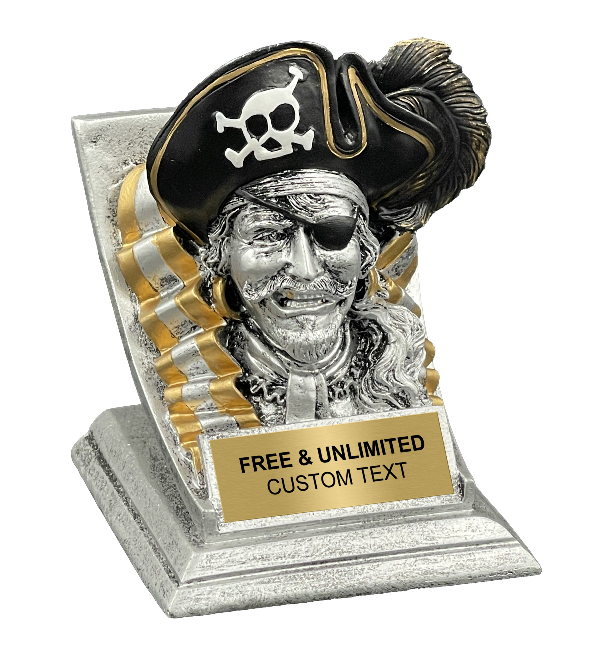 Pirate Spirit Mascot Trophy Angled