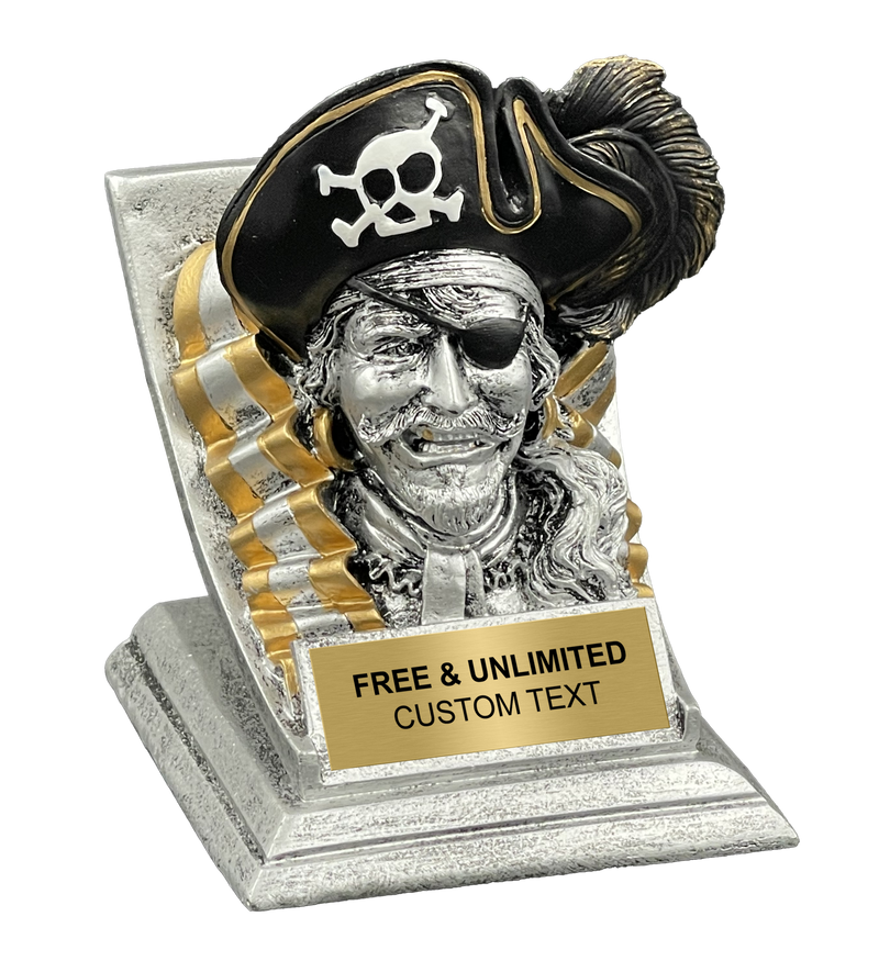 Pirate Spirit Mascot Trophy Angled