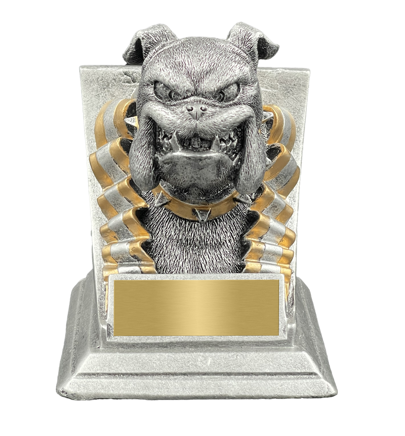 Bulldog Spirit Mascot Trophy Front Custom