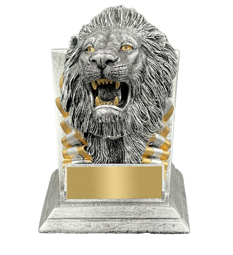 Lion Spirit Mascot Trophy Front
