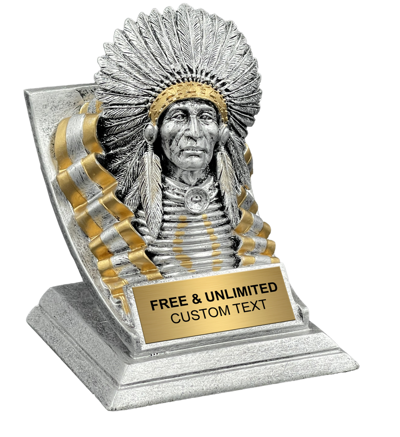 Custom Indian Spirit Mascot Trophy