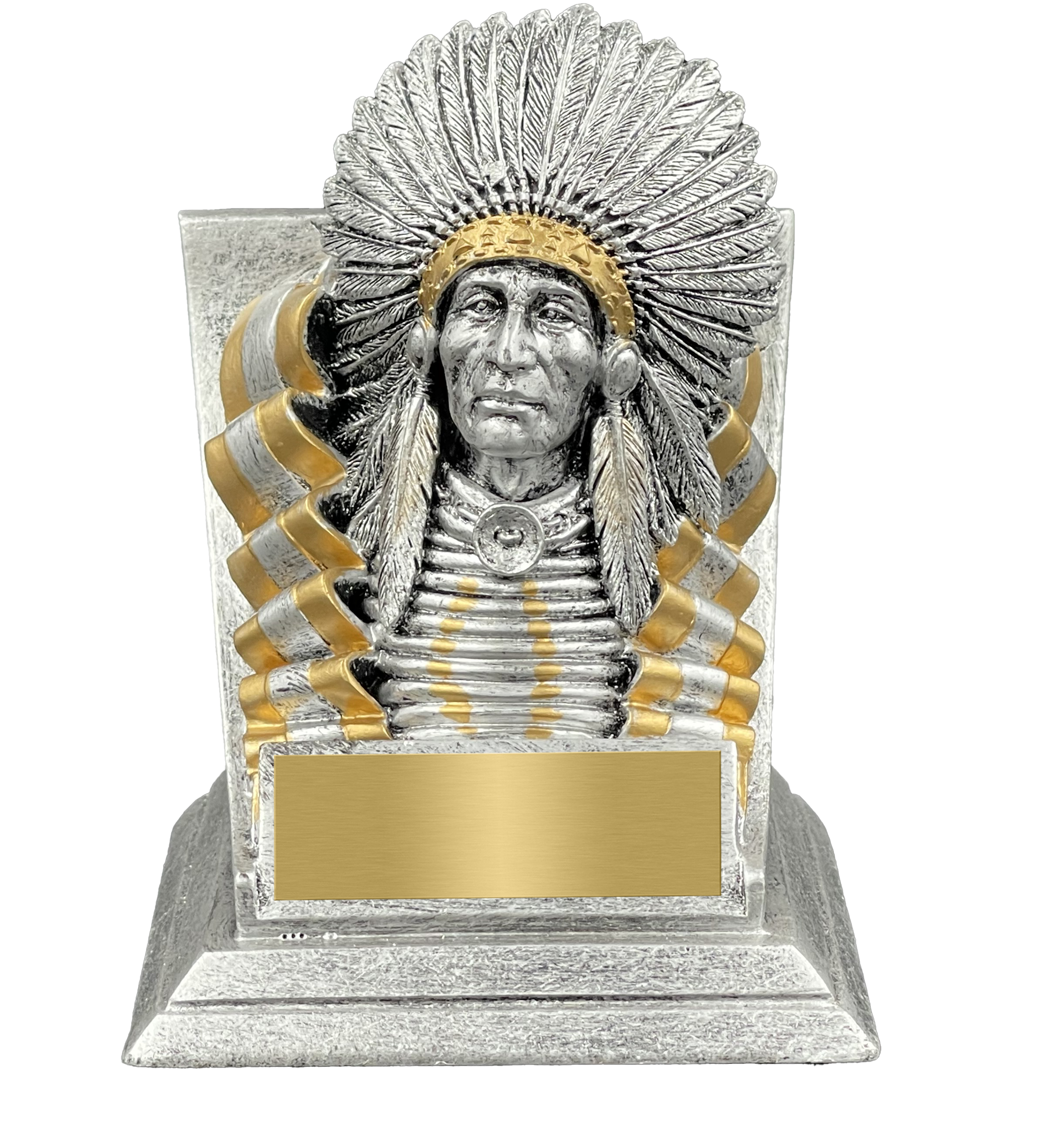 Indian Spirit Mascot Trophy Front