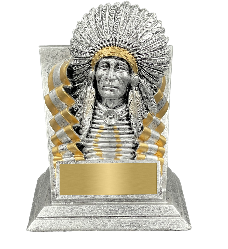 Indian Spirit Mascot Trophy Front