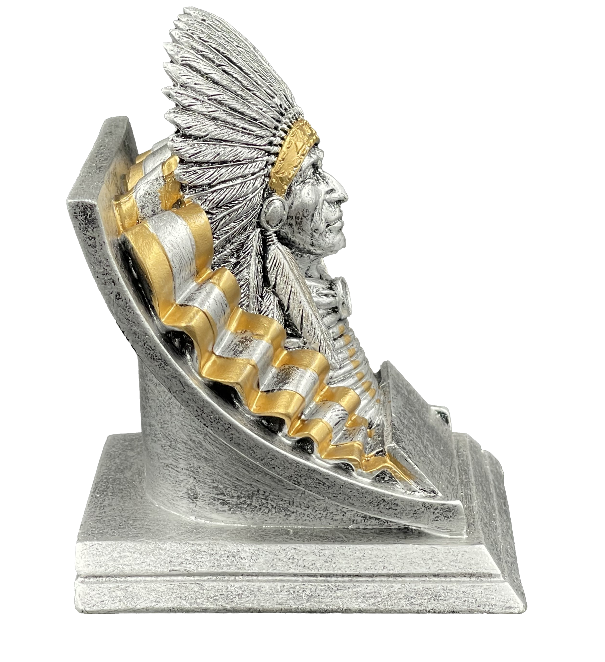 Indian Spirit Mascot Trophy Side