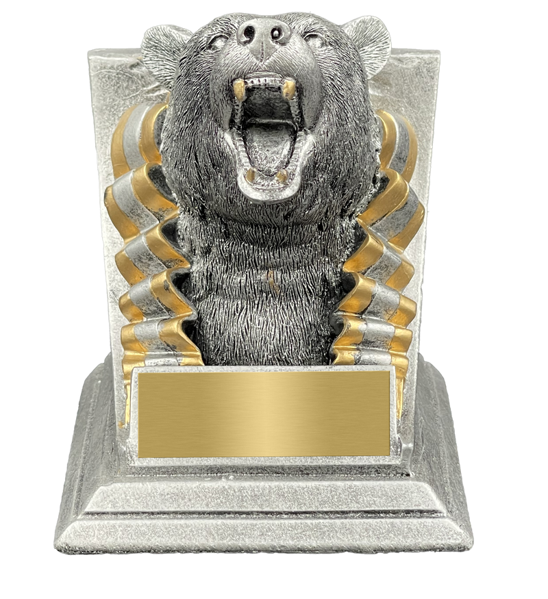 Bear Spirit Mascot Trophy Front