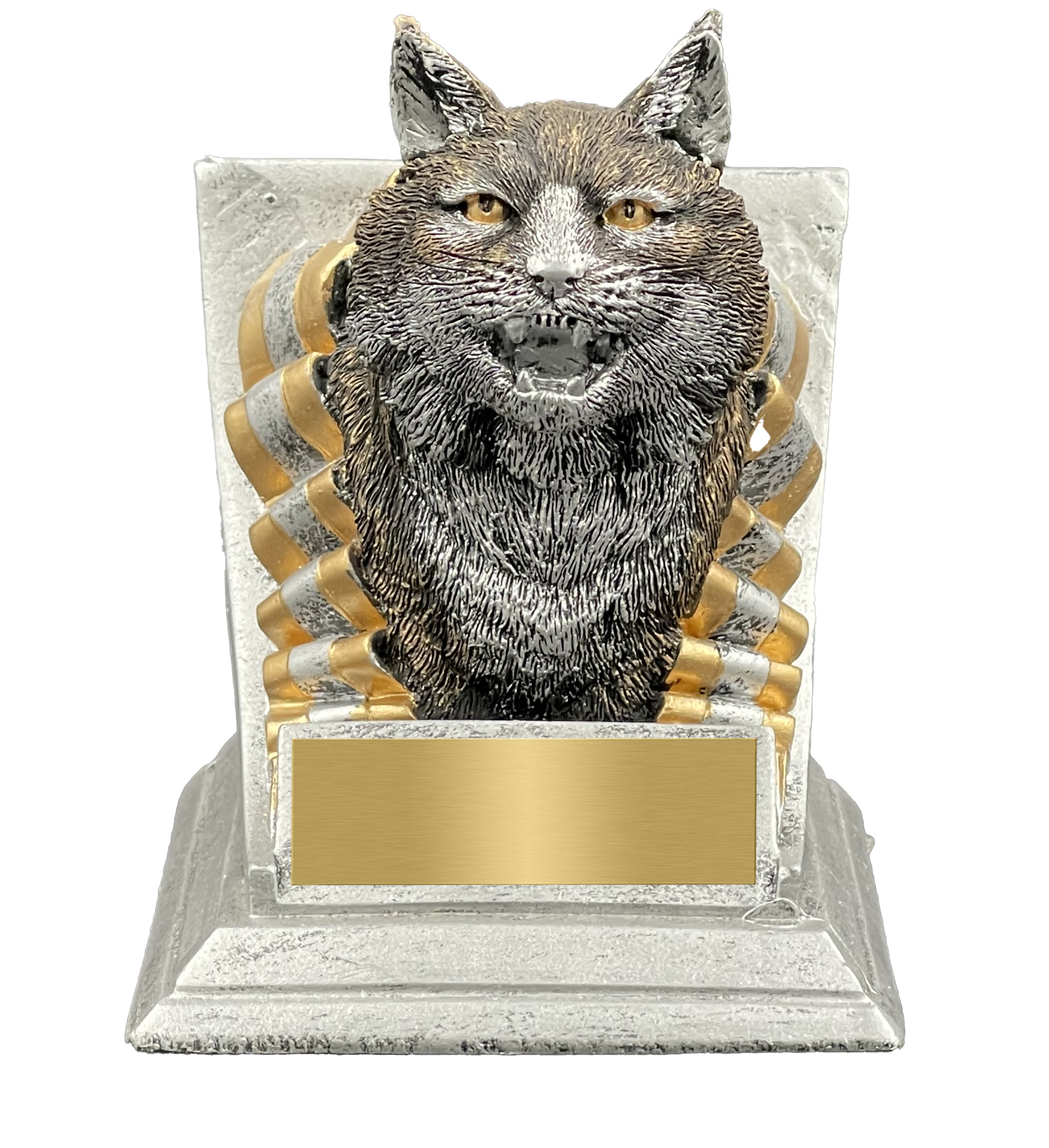 Bobcat Spirit Mascot Trophy Front