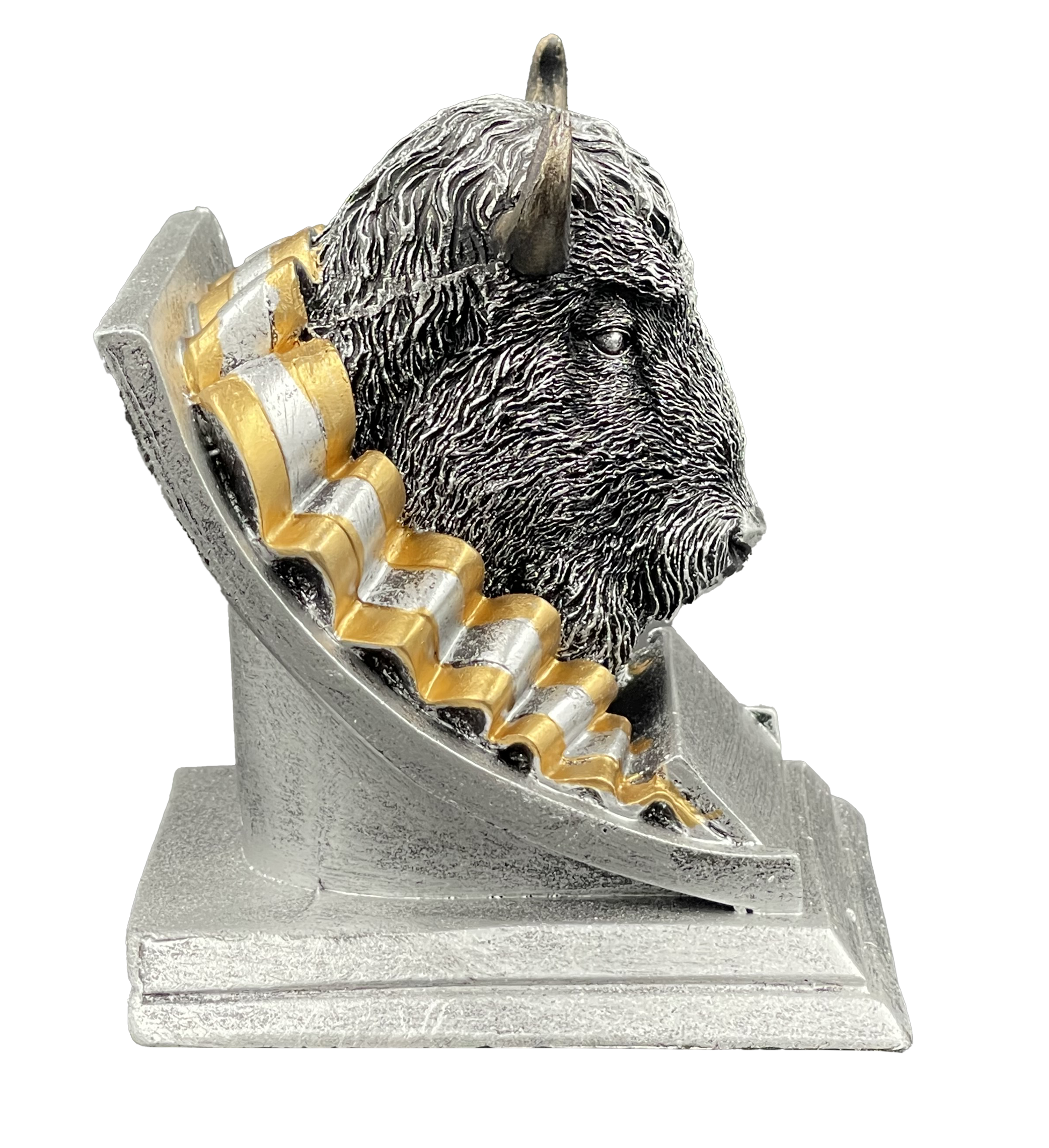 Buffalo Spirit Mascot Trophy Side