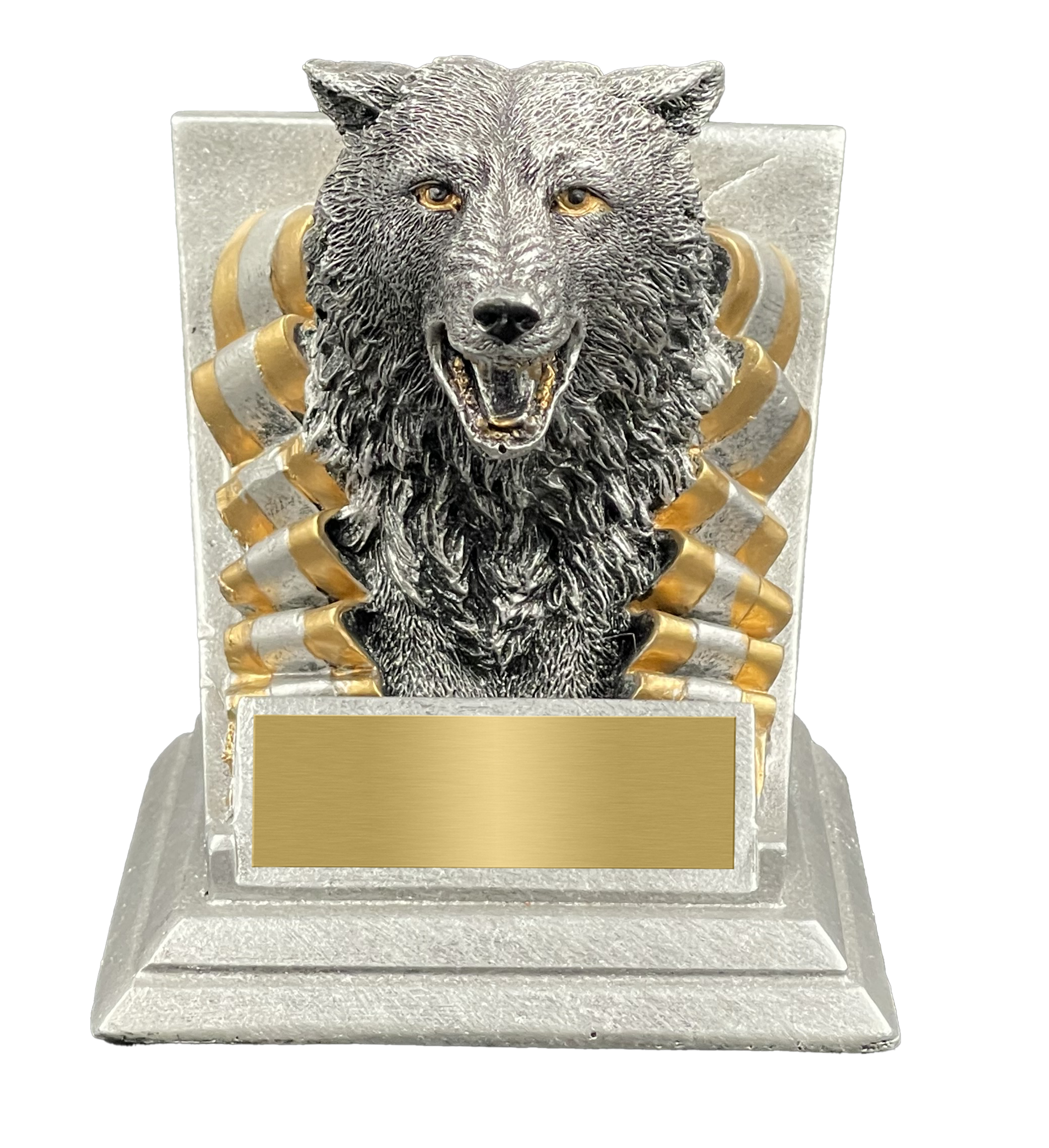 Wolf Spirit Mascot Trophy Custom Front