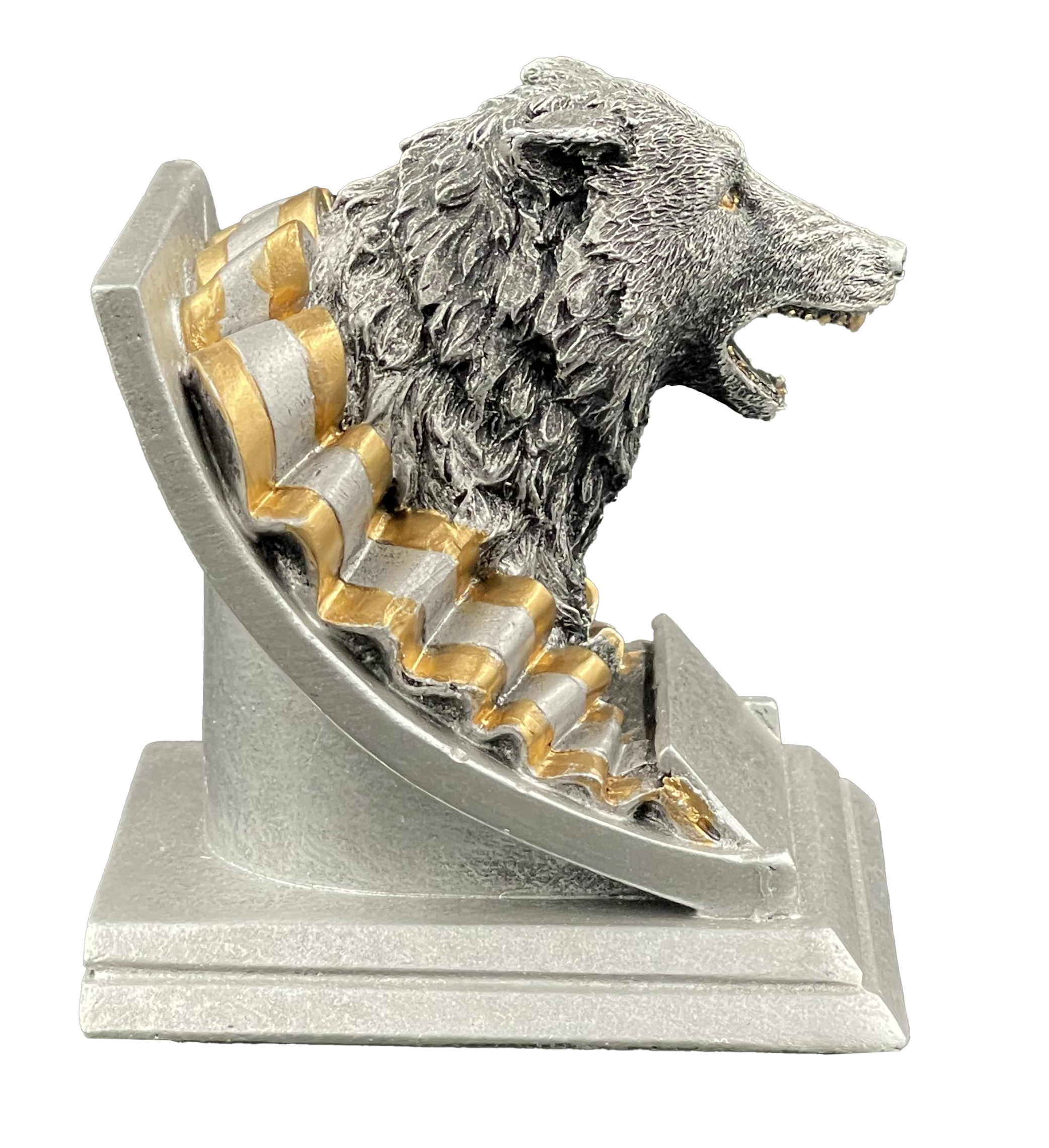 Wolf Spirit Mascot Trophy Side