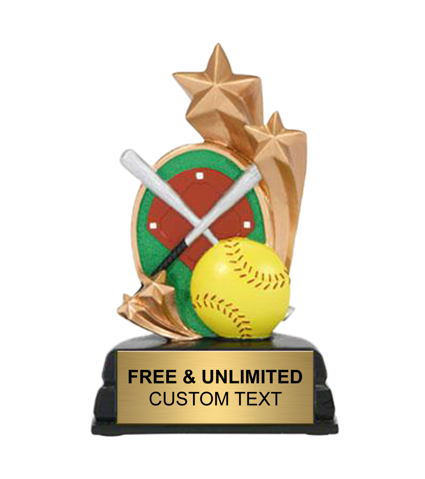 Star Scene Softball Trophy