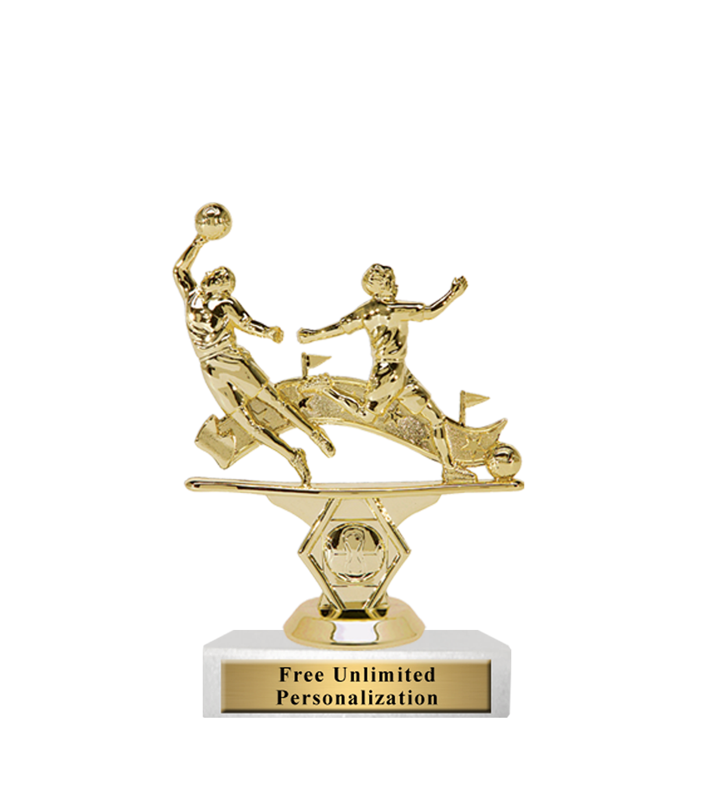 Standard Soccer Double Action Male Trophy