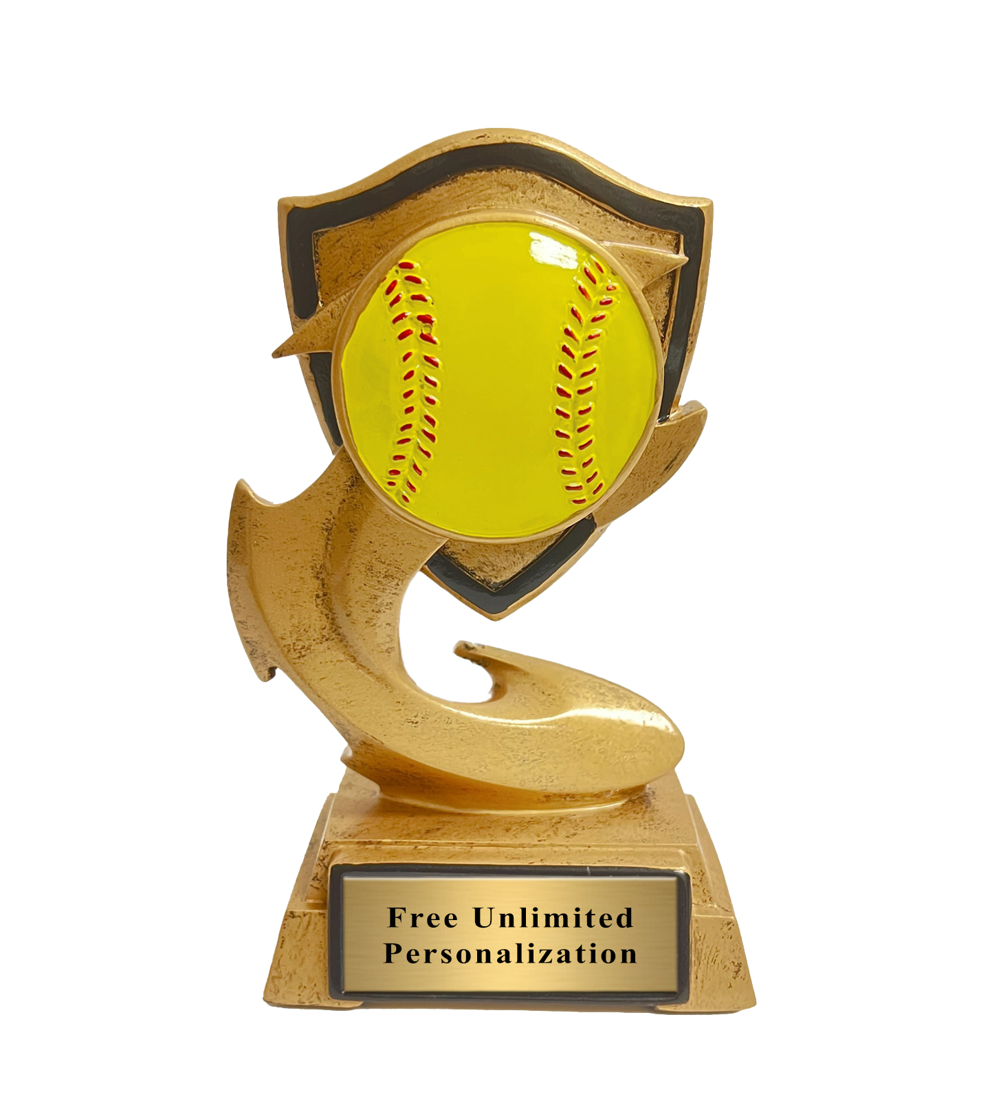 Electric Flame Softball Trophy