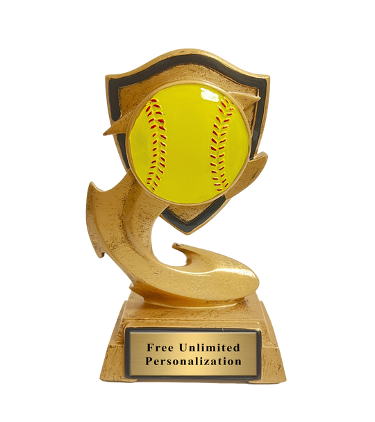Electric Flame Softball Trophy