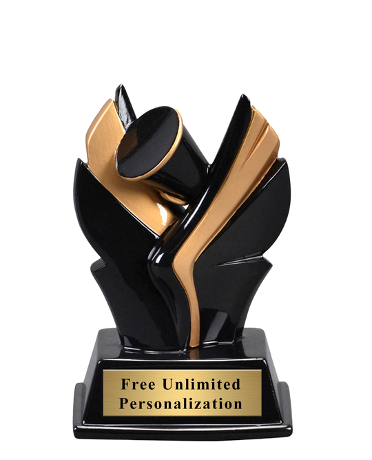 Black and Gold Wing Cheer Trophy