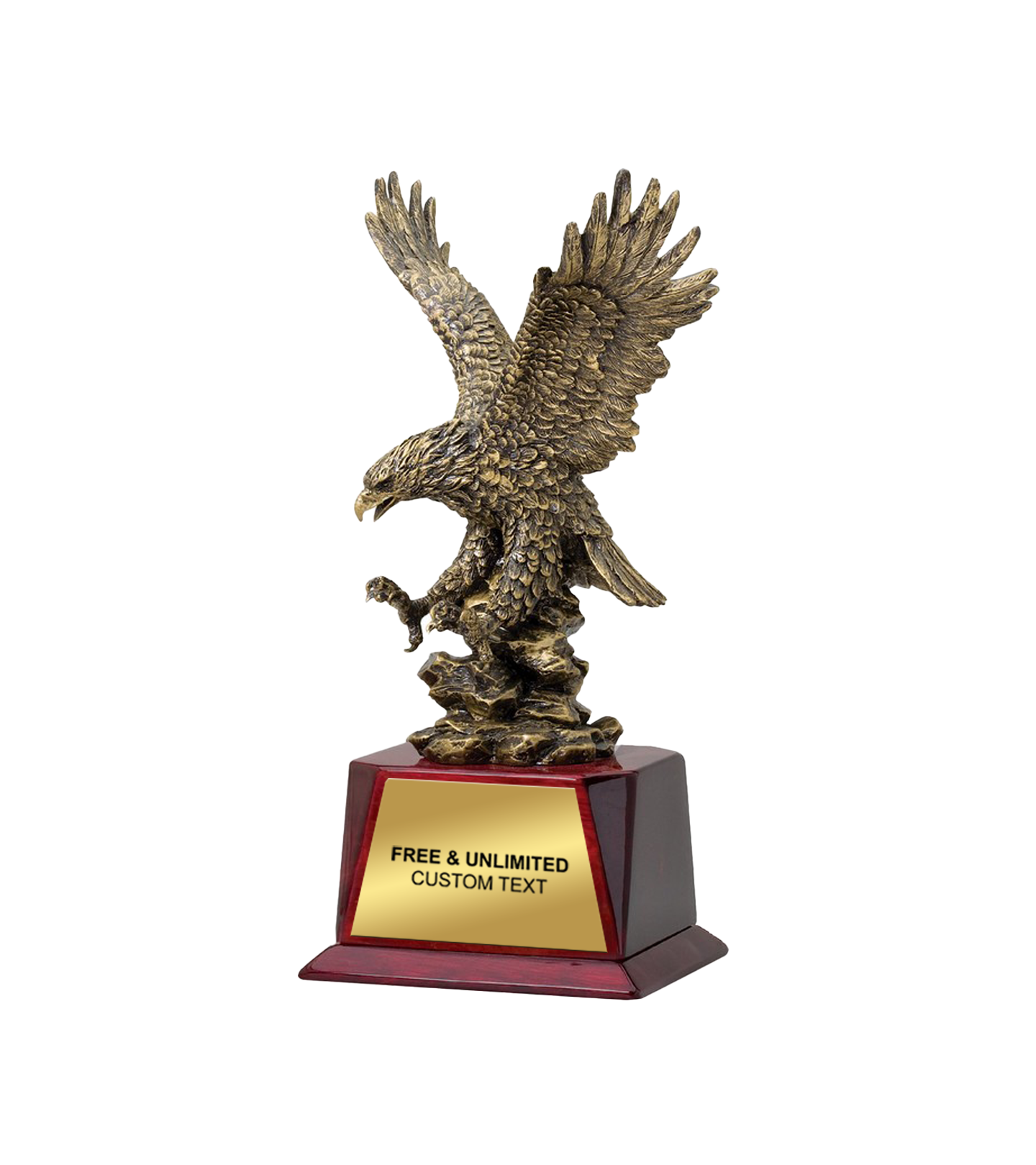 Gold Landing Eagle Award on Rosewood Base