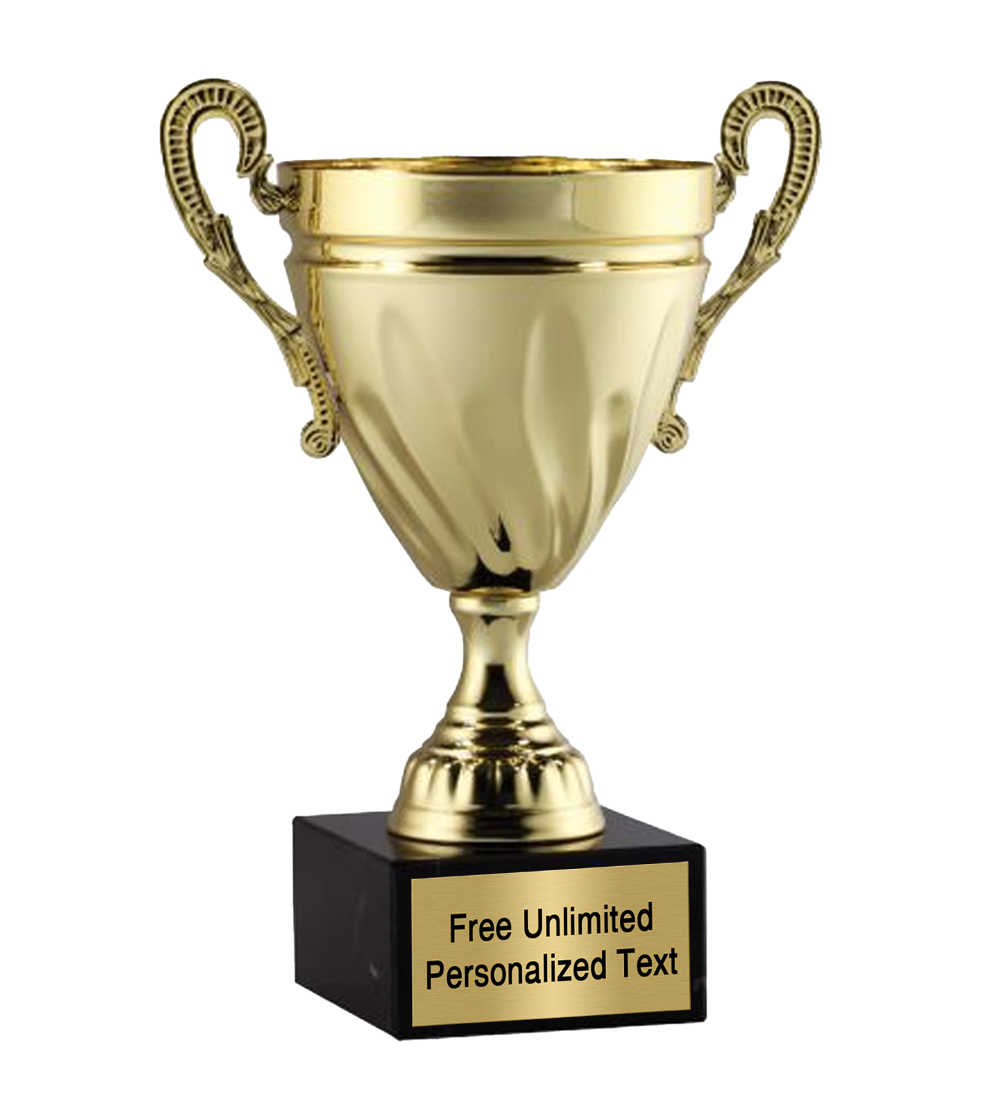 Gold Metal Trophy Cup on Marble Base