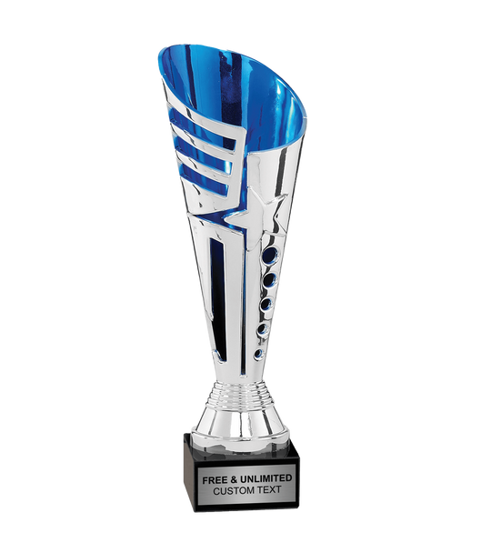 Blue Accent Star Rise Silver Cup
