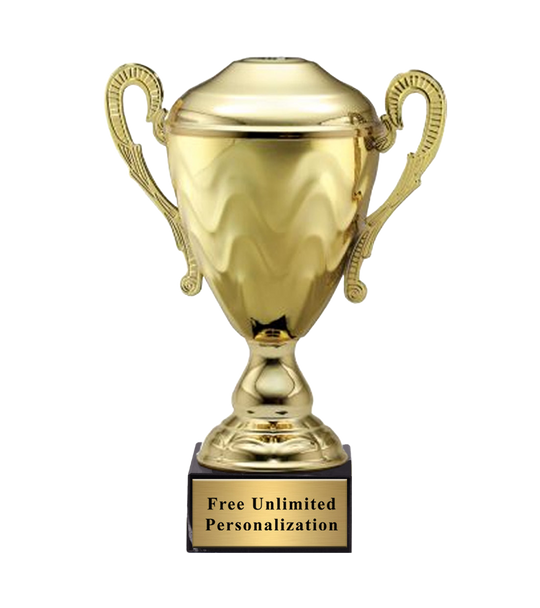 Gold Metal Cup Trophy with Lid