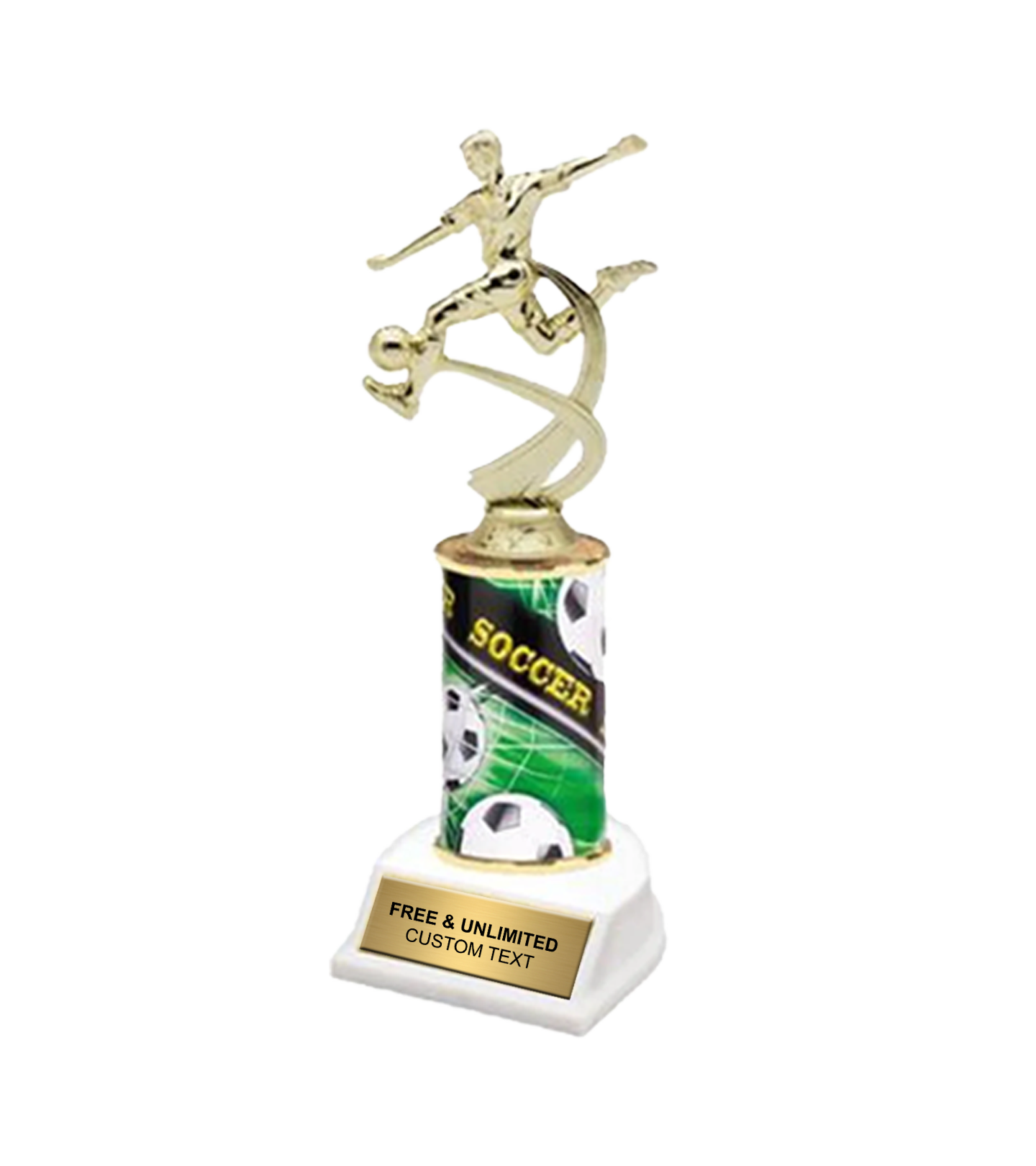 Motion Column Male Soccer Trophy