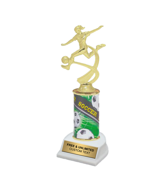 Motion Column Female Soccer Trophy