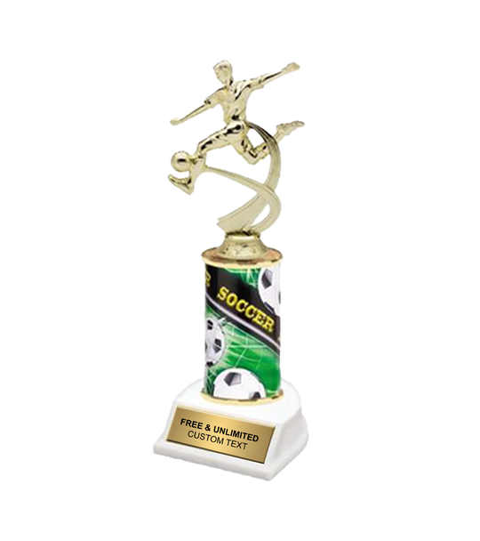 Motion Column Male Soccer Trophy