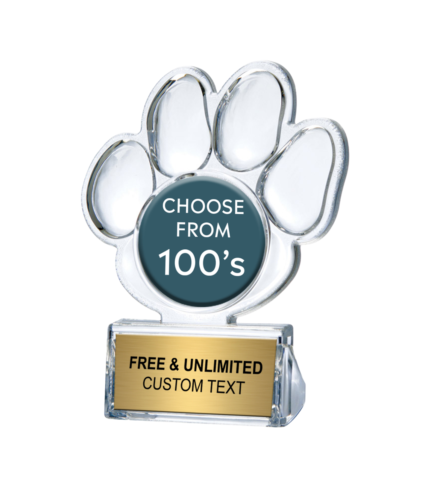 Acrylite Paw Insert Trophy
