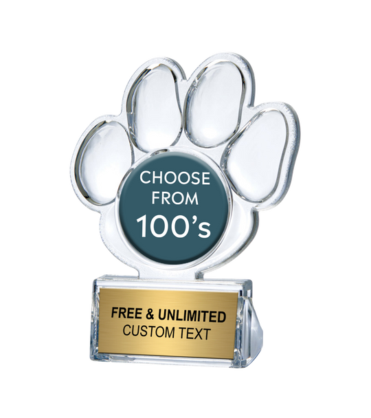 Acrylite Paw Insert Trophy