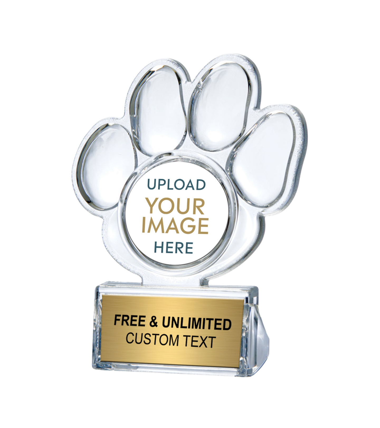 Acrylite Paw Custom Insert Trophy
