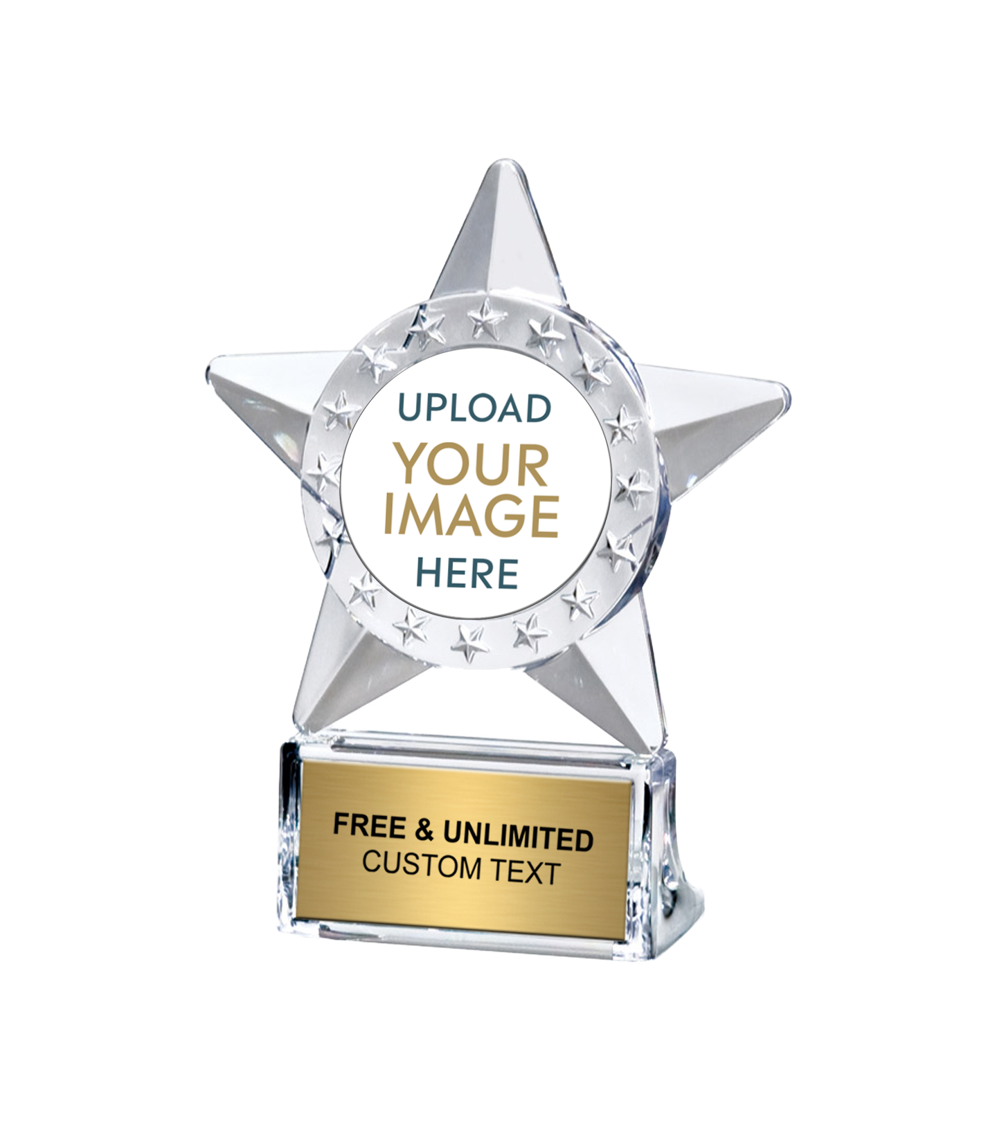 Custom Insert Trophy Acrylite Star Custom Insert Trophy