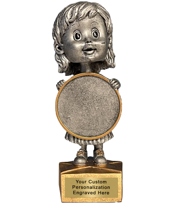 Female Bobblehead Trophy with Custom Image