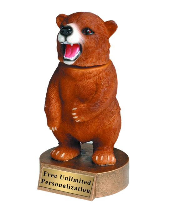 Bear Bobblehead Mascot Trophy