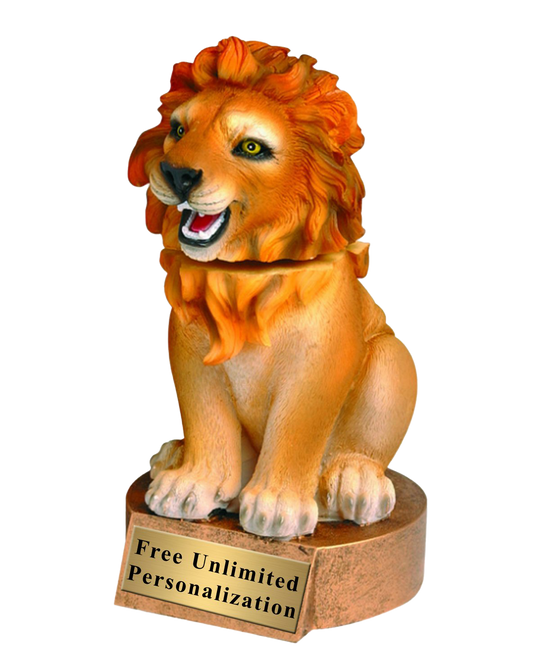 Lion Bobblehead Mascot Trophy