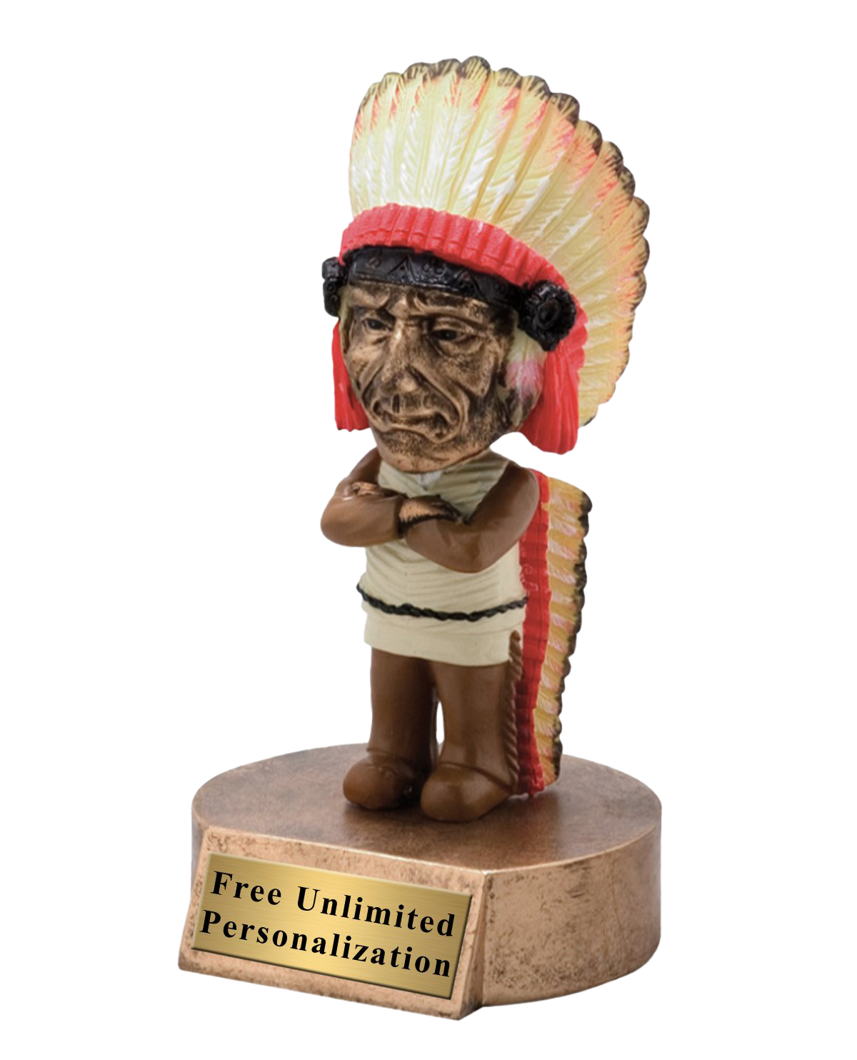 Indian Bobblehead Mascot Trophy