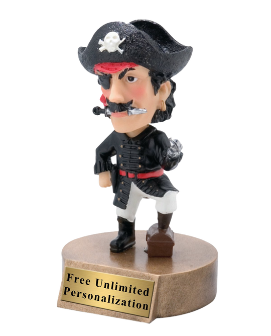 Pirate Bobblehead Mascot Trophy