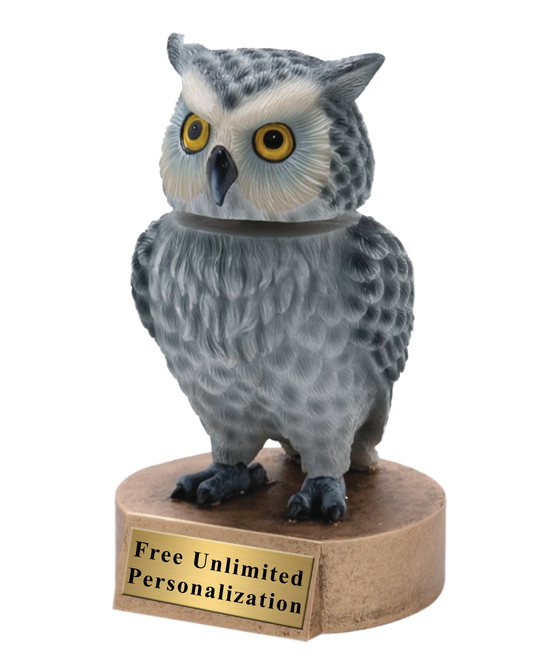 Owl Bobblehead Mascot Trophy
